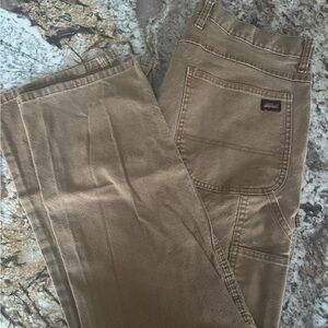Two pairs of dickies. Stain at the bottom of 1 and not noticeable though.